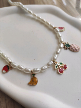 Stradivarius Model Meyve Charm Kolye  Beyaz