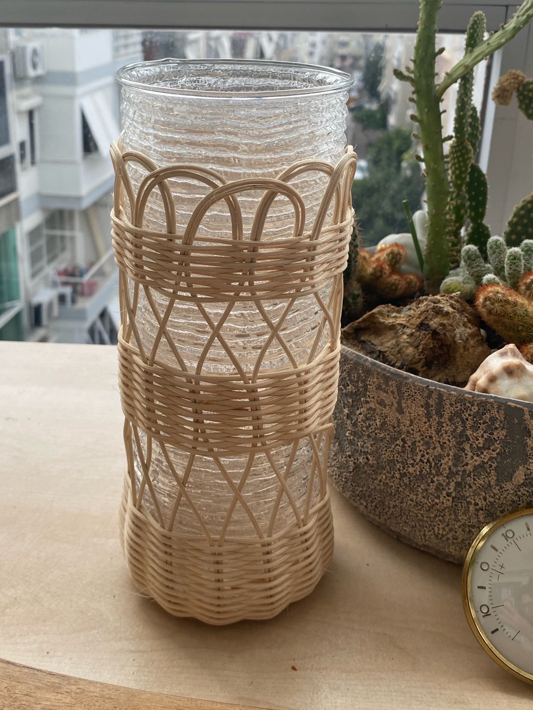 rattan-bambu-vazo-bej