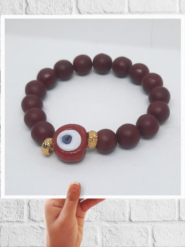 Dana Gözlü Bayan Bileklik Bordo