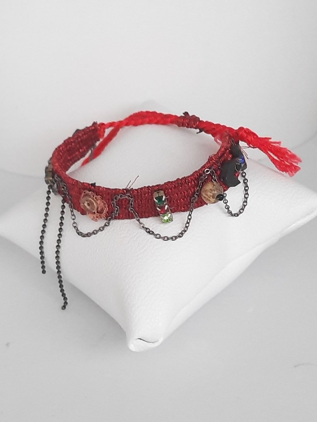 dokuma-tasarim-bileklik-kirmizi