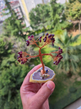 Lal, Garnet, Granat Doğal Taş Ağaç 