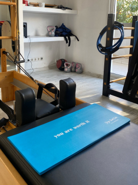 Yoga Pilates İçin Diz Dirsek Kalça Koruyucu  Mat  Saks Mavi