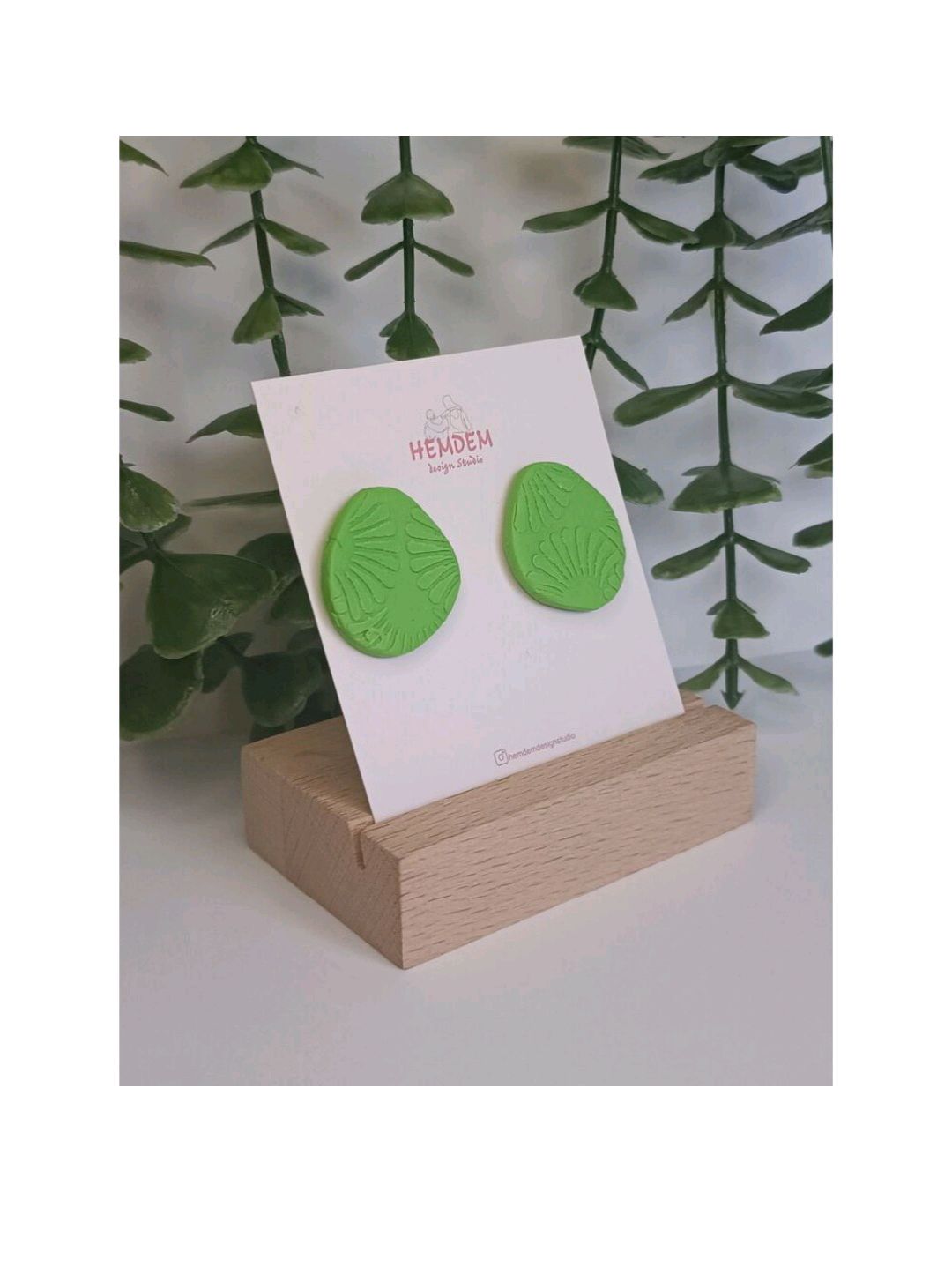 polimer-kil-minimal-green-leaves-kupe-ilkbahar-yesili