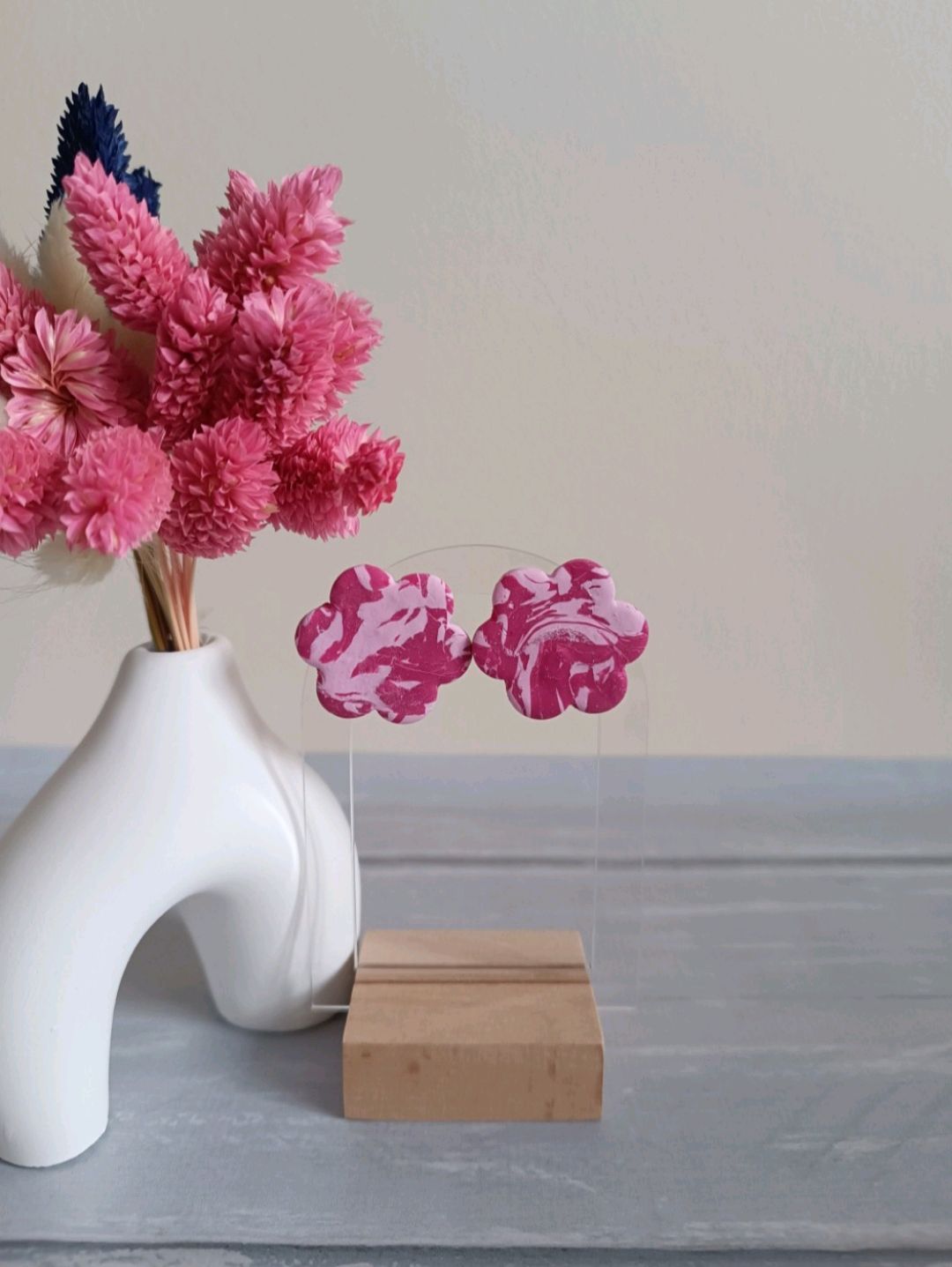 polimer-kil-cicek-pembe