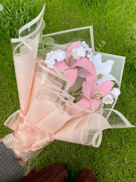 Karışık Lilyum Buketi Pembe
