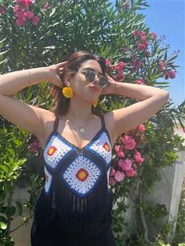 Crop El Örgüsü  Çok Renkli