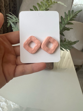 Soft Pamuk Şeker Küpe Pembe
