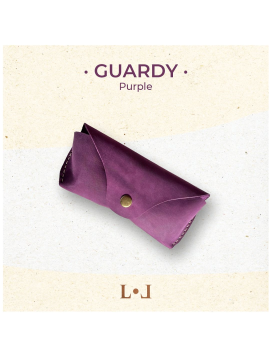 Guardy - El Yapımı Hakiki Deri Gözlük Kılıfı Mor