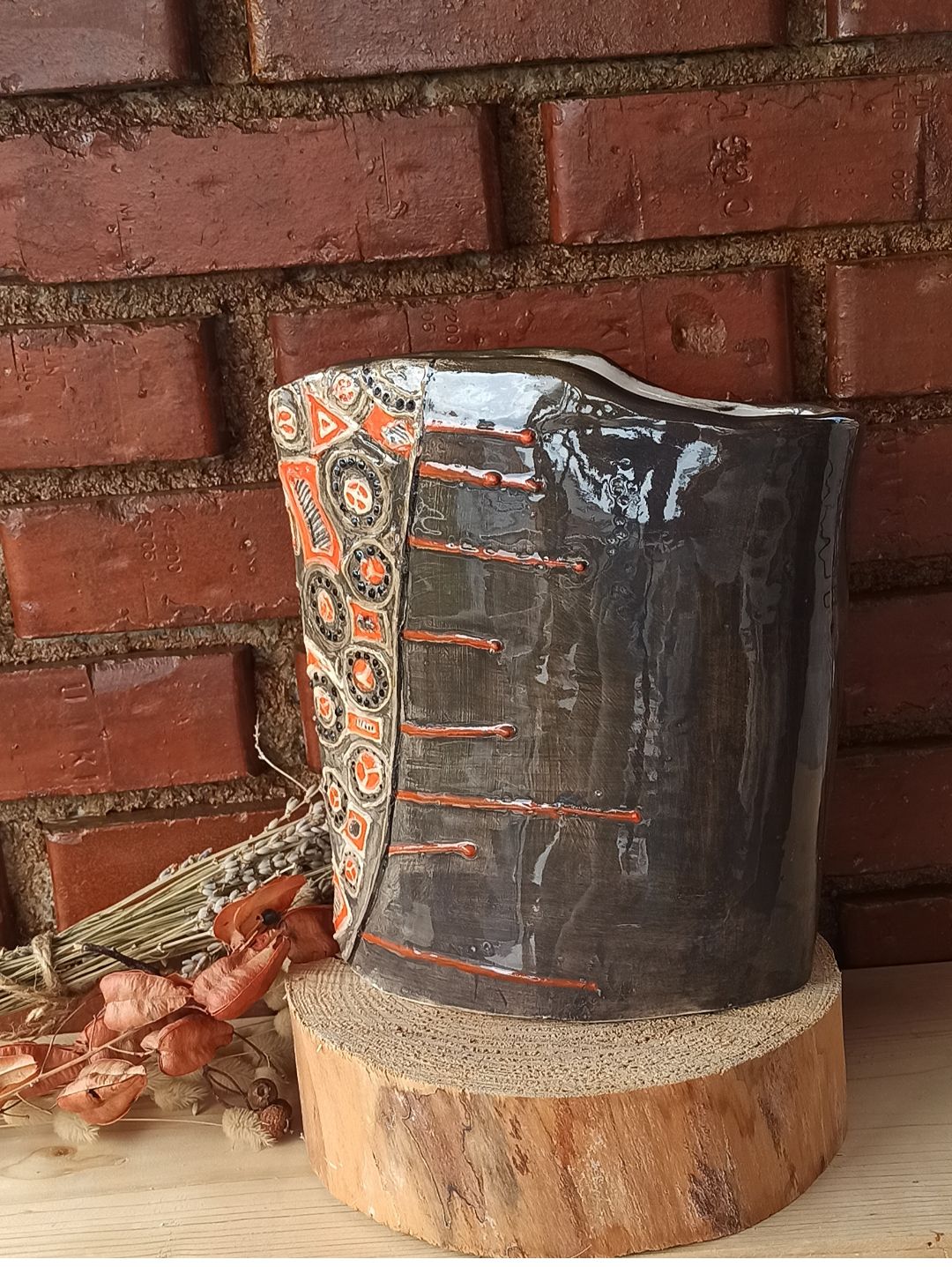 art-deco-seramik-vazo-gri