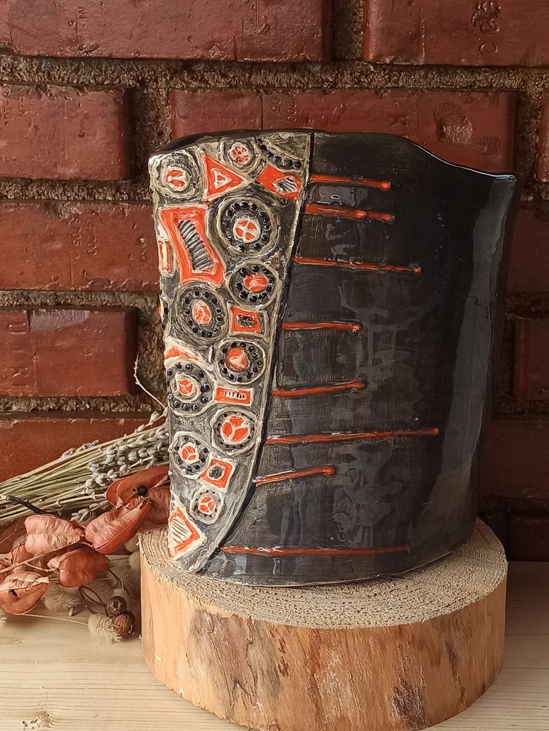 art-deco-seramik-vazo-gri