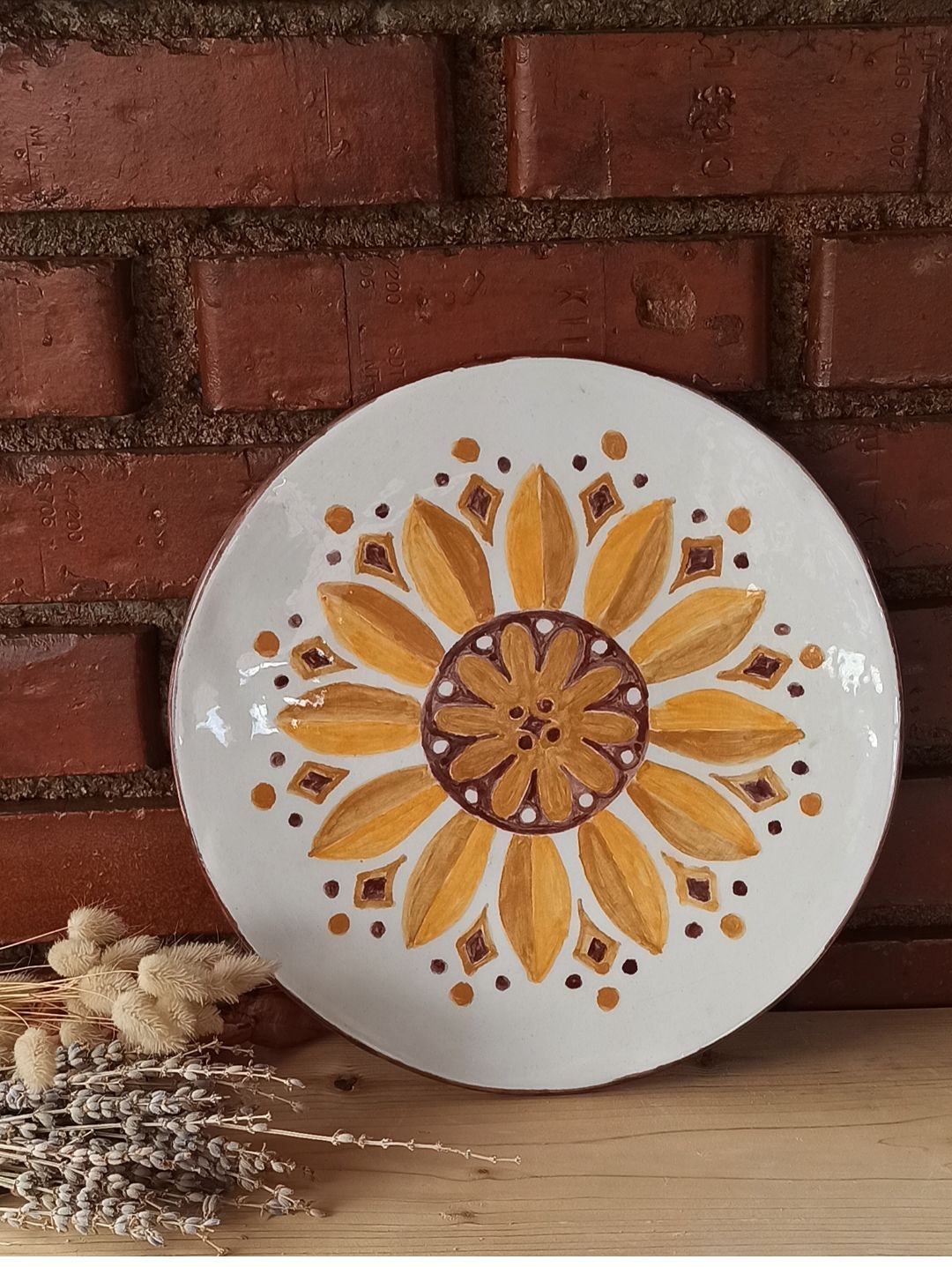 mandala-desenli-seramik-tabak-kahverengi