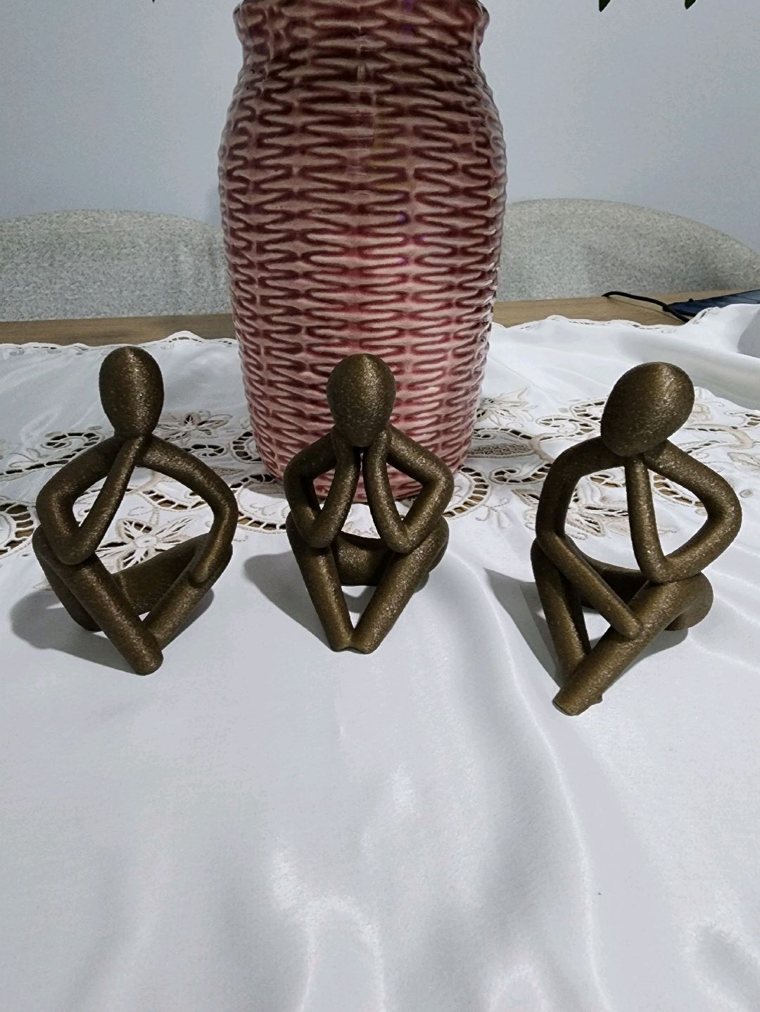 3lu-takim-bust-bronz-rengi