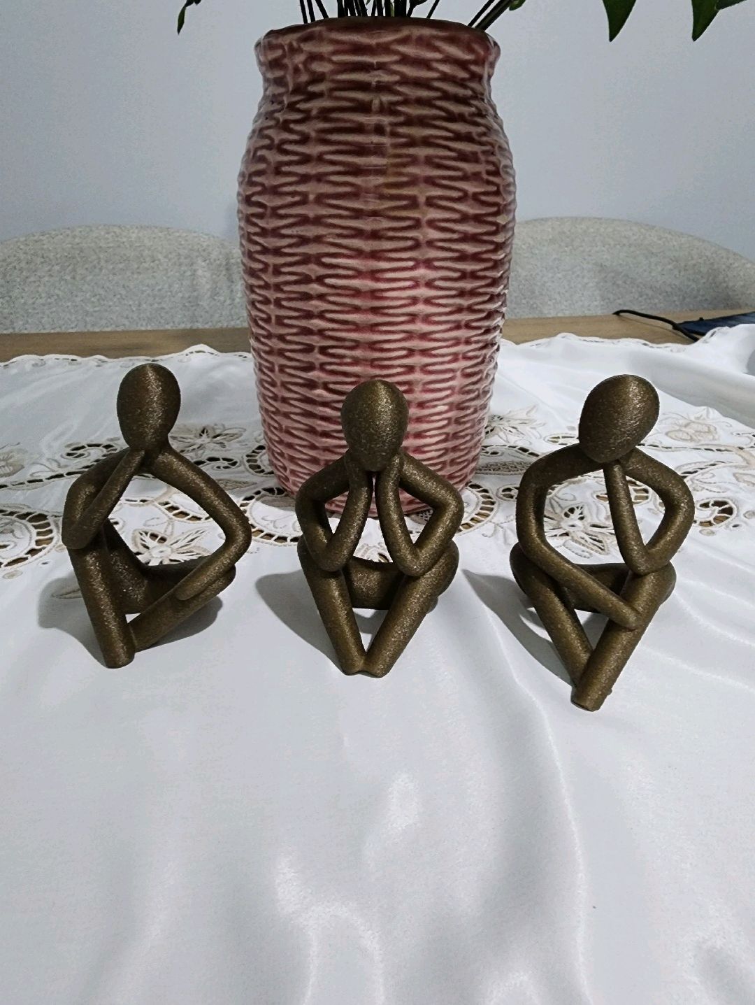 3lu-takim-bust-bronz-rengi