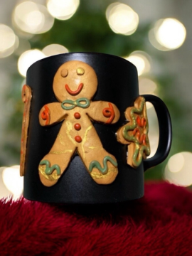  Kurabiye Adam Mug Kupa Siyah