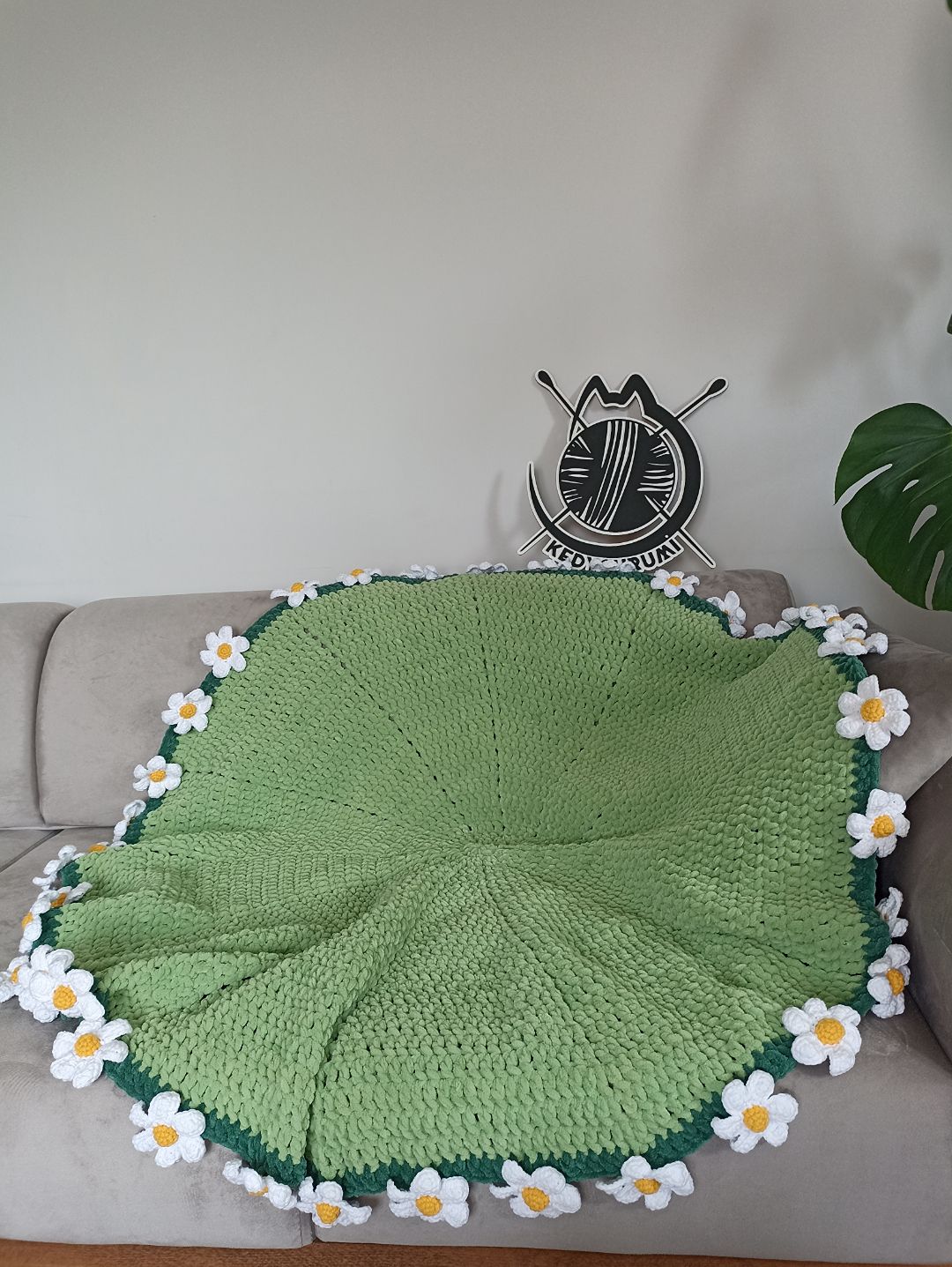 yumos-papatya-buket-battaniye---el-orgusu-acik-yesil