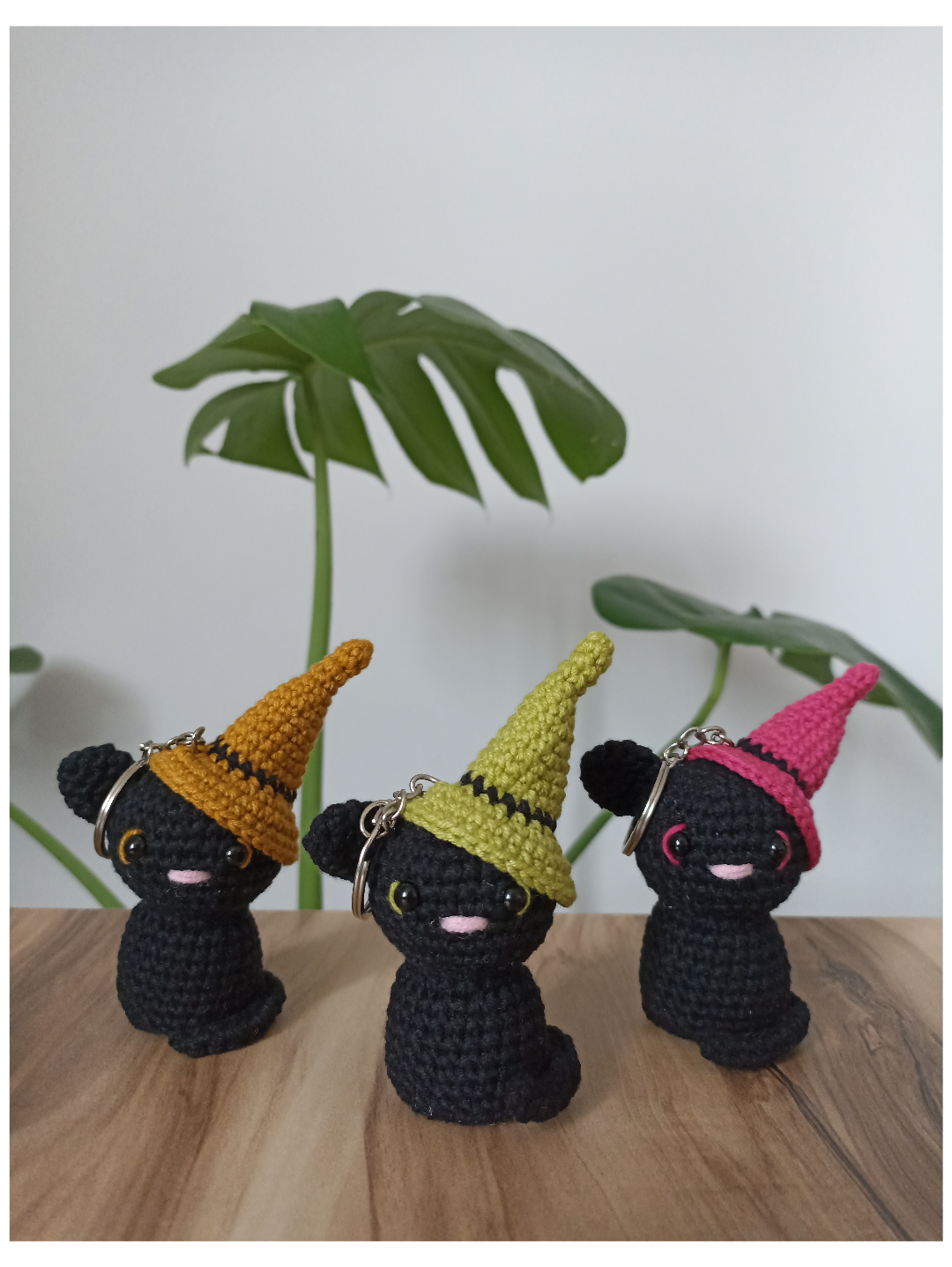 cadi-sapkali-kedi-amigurumi-anahtarlik---canta-susu-pembe