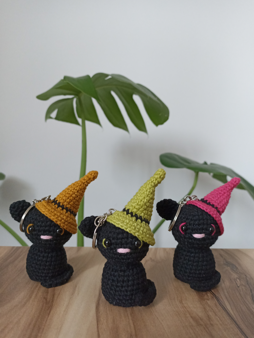 cadi-sapkali-kedi-amigurumi-anahtarlik---canta-susu-yesil