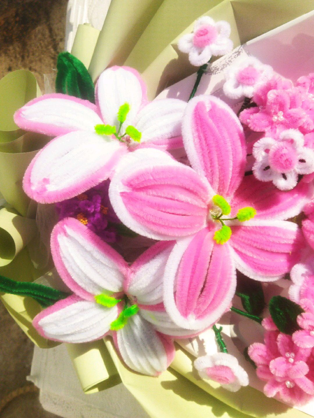 sonil-pembe-zambak-buketi-pembe