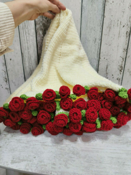 Buket Şal 100 Cm Ölçü Krem Rengi