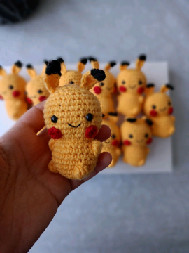 Pikachu Amigurimi Anahtarlık Sarı