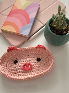 Domuzcuk Figürlü Gözlük Tutucu Pembe