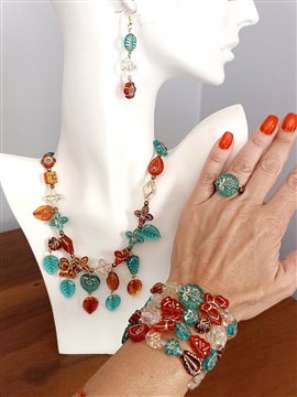 Renkli Etnik Otantik Takı Set  Çok Renkli