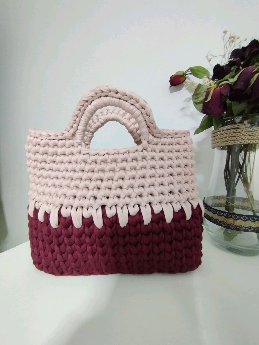 penye-bordo-pembe-sirin-el-cantasi-bordo