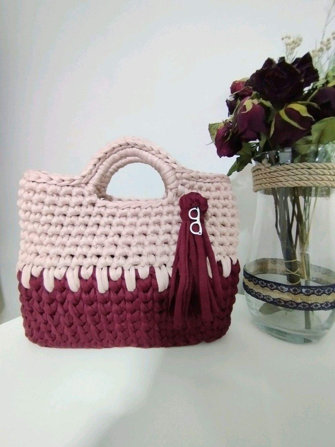 penye-bordo-pembe-sirin-el-cantasi-bordo