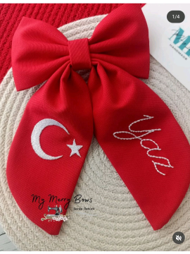 Ay Yıldız Fiyonk Toka Kırmızı