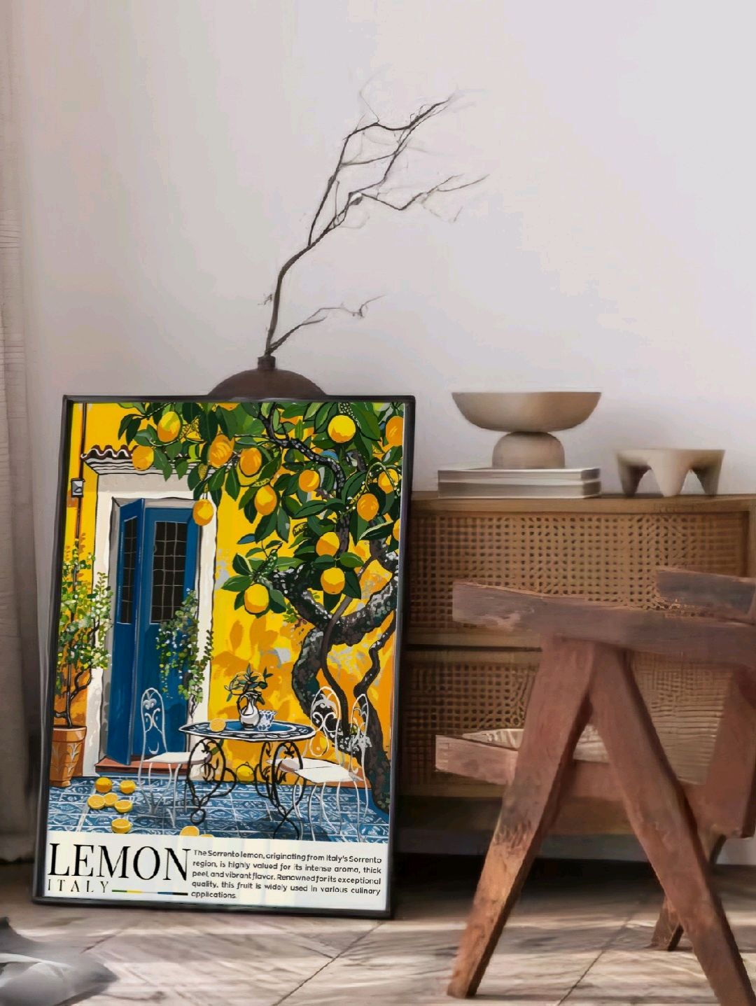 italya-limon-poster-cercevesiz-cok-renkli