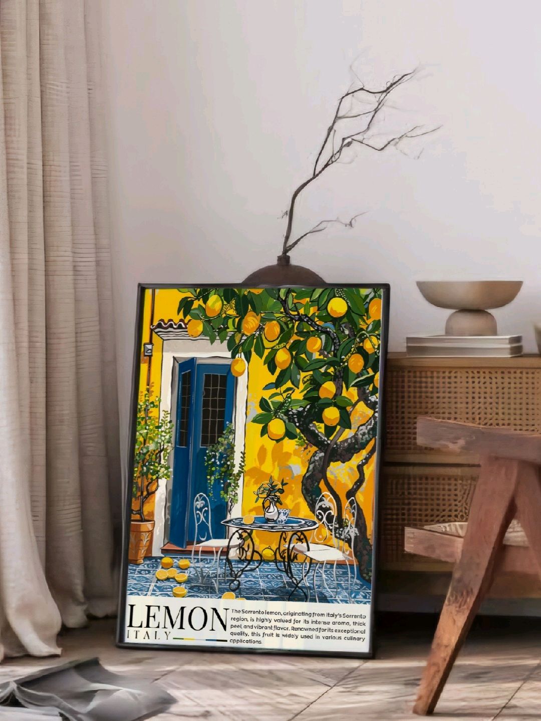 italya-limon-poster-cercevesiz-cok-renkli