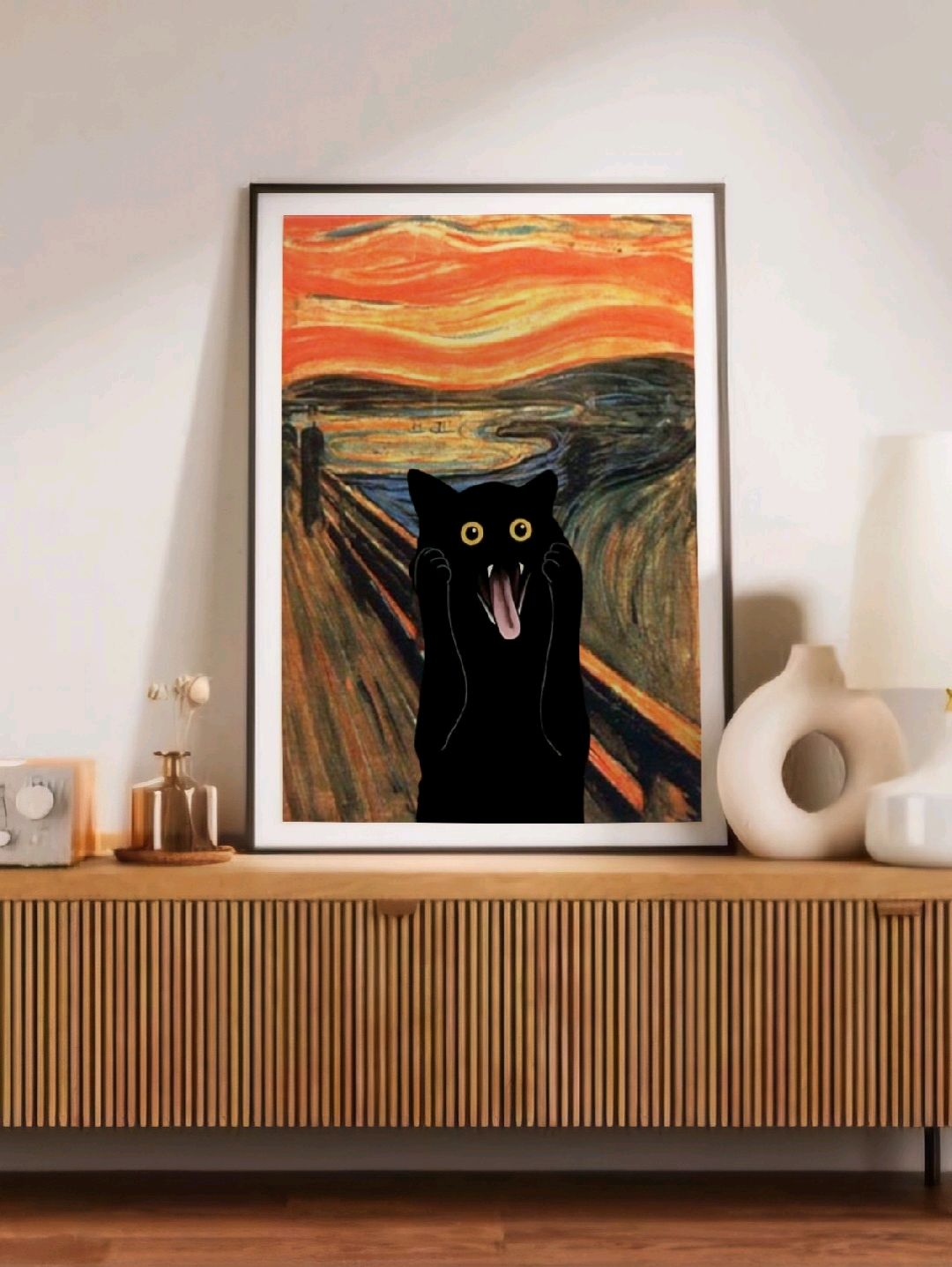 ciglik-kedi-poster-cercevesiz-cok-renkli