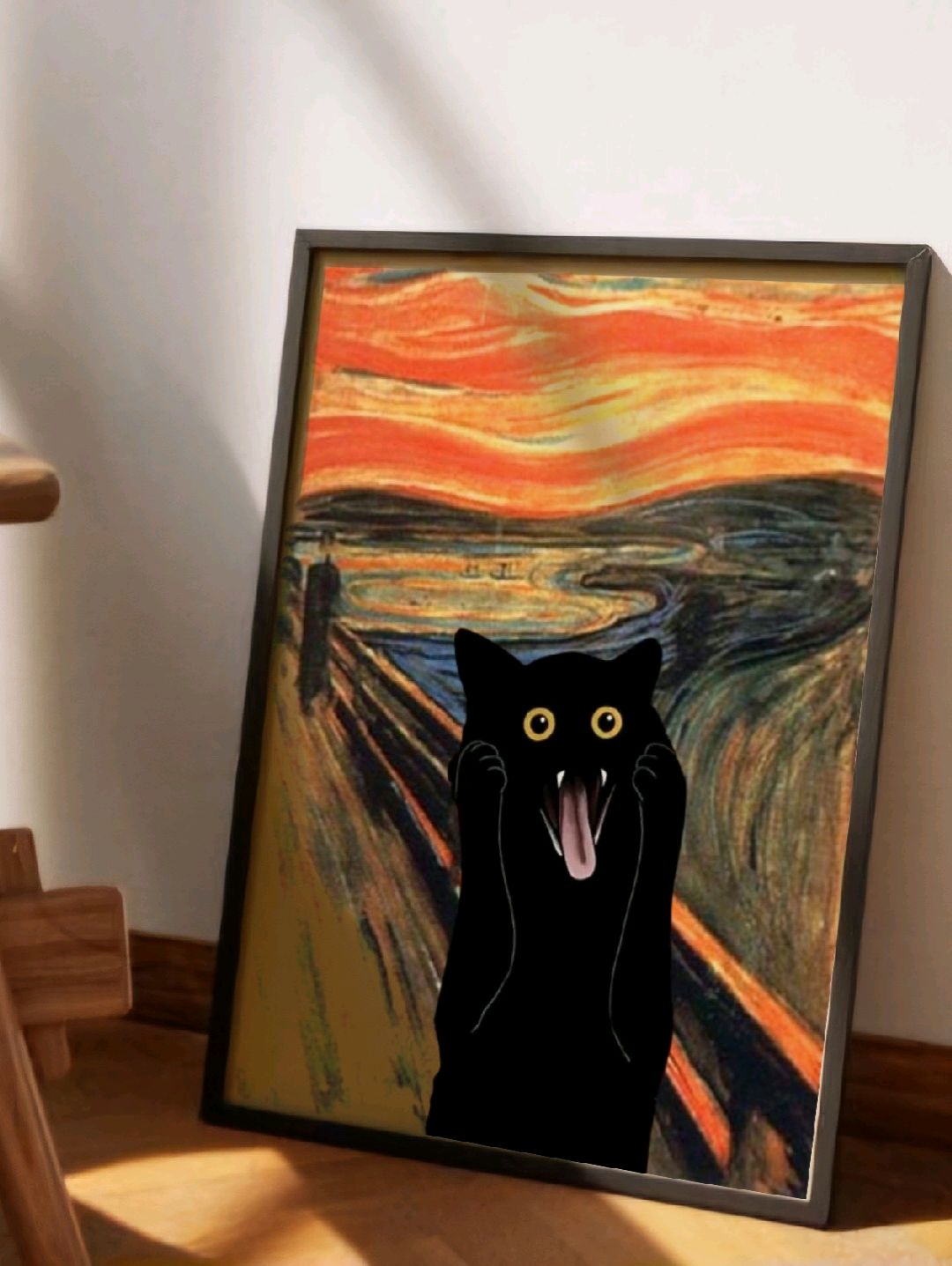 ciglik-kedi-poster-cercevesiz-cok-renkli