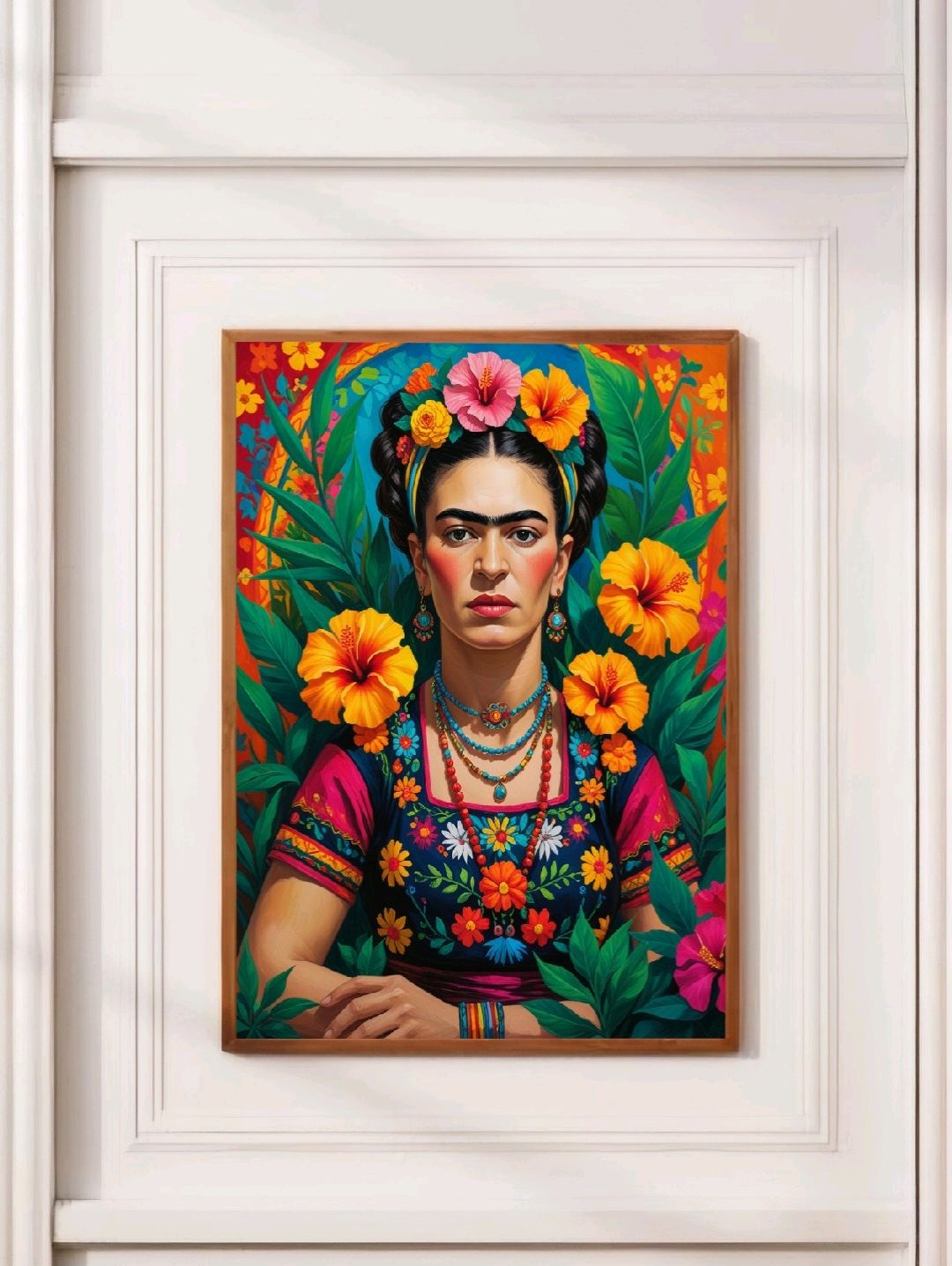 frida-kahlo-poster-cercevesiz-cok-renkli