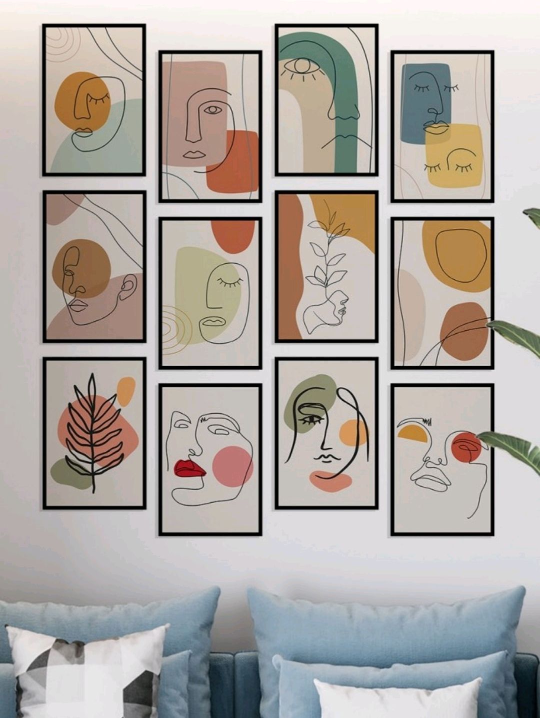 modern-minimalist-illustrasyon-12li-ahsap-mdf-tablo-seti-cok-renkli