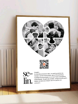 Kodlu Kişiye Özel Poster Çerçevesiz  Siyah