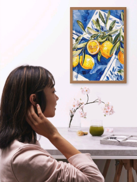 Limonlar Poster Çerçevesiz  Çok Renkli