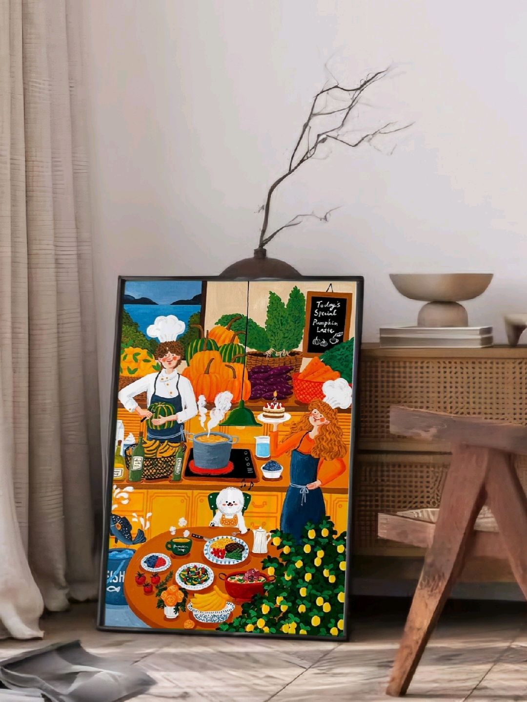 mutfak-yemek-poster-cercevesiz-cok-renkli