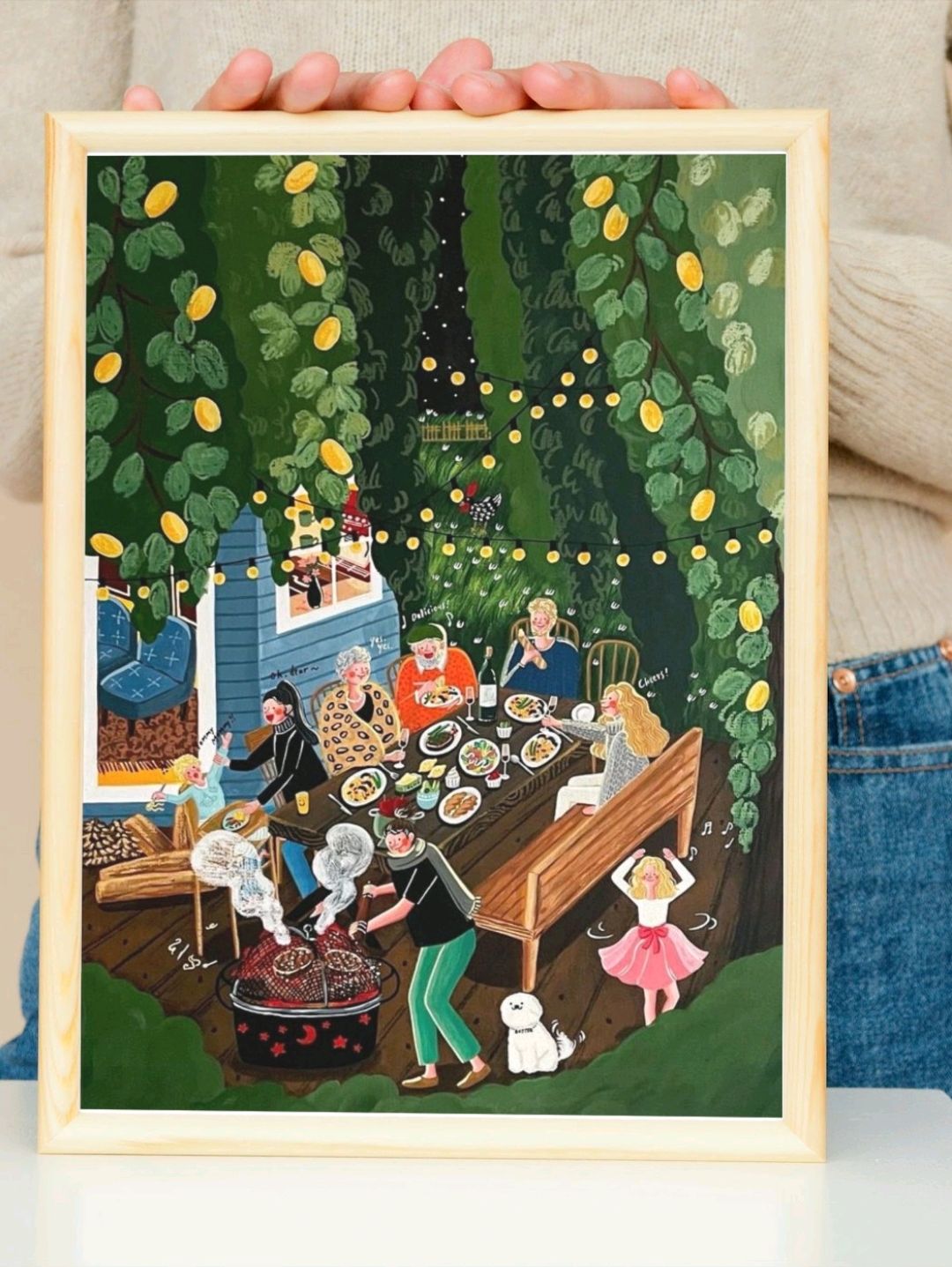 aksam-yemegi-poster-cercevesiz-cok-renkli