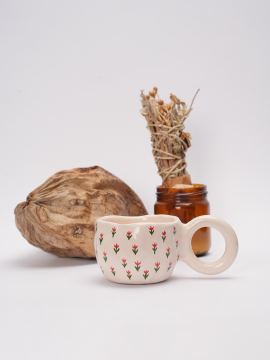 Seramik Bardak Flower Mug Çok Renkli