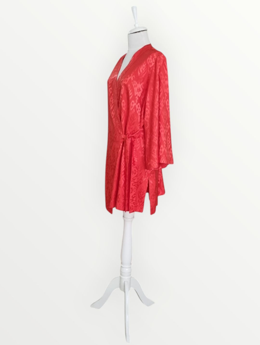kirmizi-saten-ikat-desenli-kimono-kirmizi
