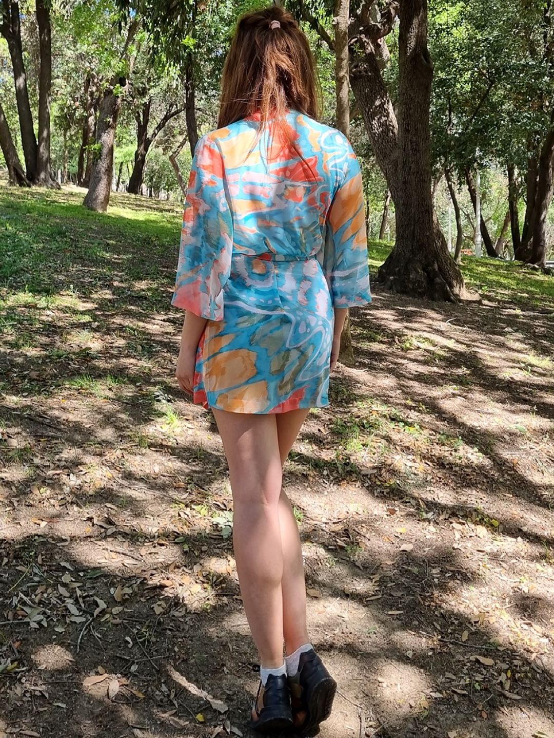 desenli-turkuaz-sifon-kimono-elbise-turkuaz