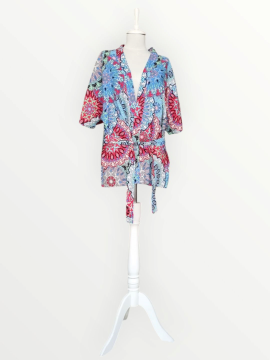 Mandala Desenli Kimono Şort Set