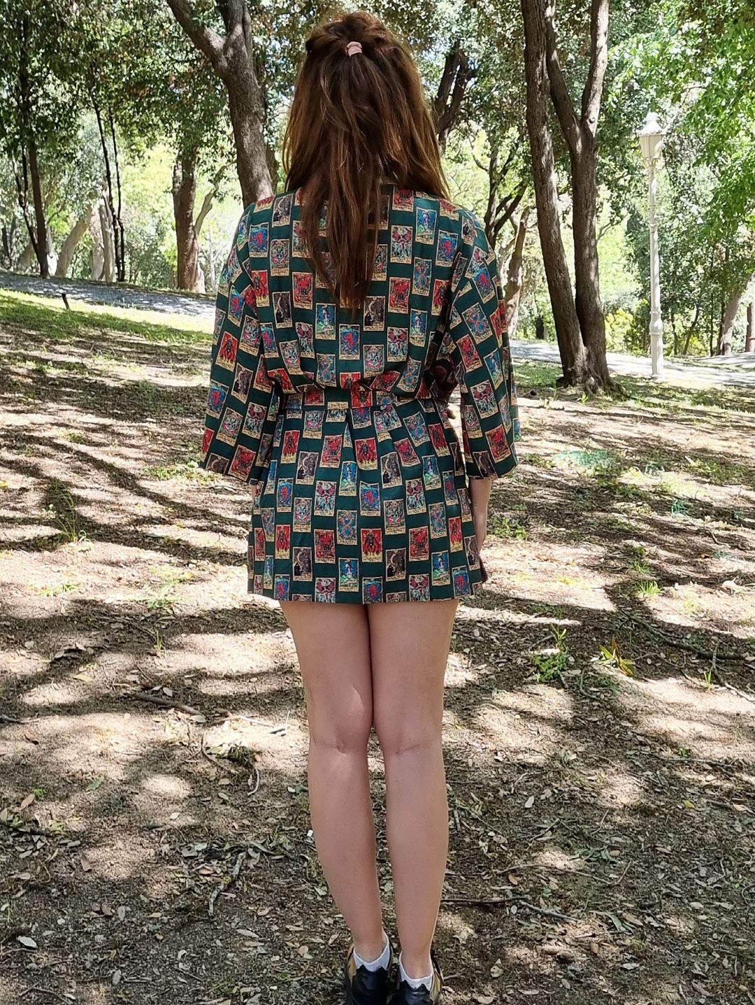 tarot-desenli-kimono-koyu-yesil