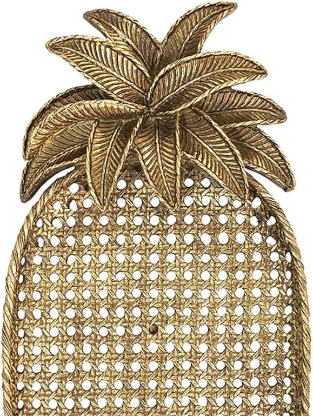 dekoratif-ananas-tabak-poliuretan-tabak-altin-rengi