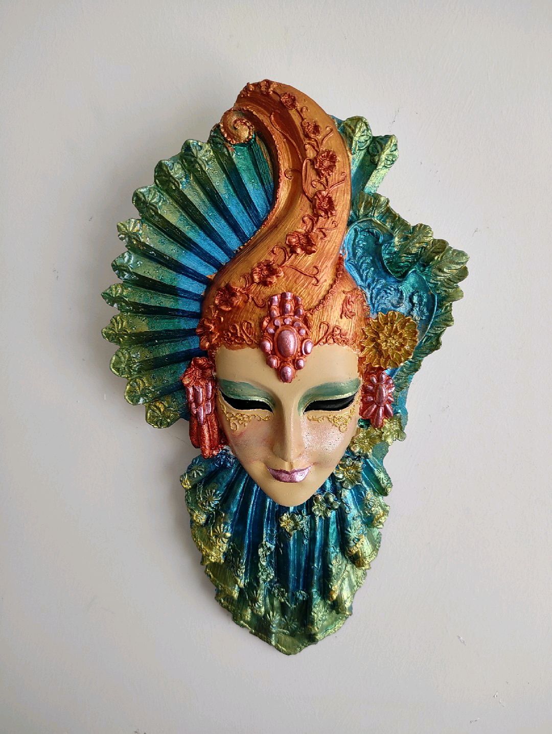 dekoratif-duvar-maske-duvar-susu-venedik-mask-yesil