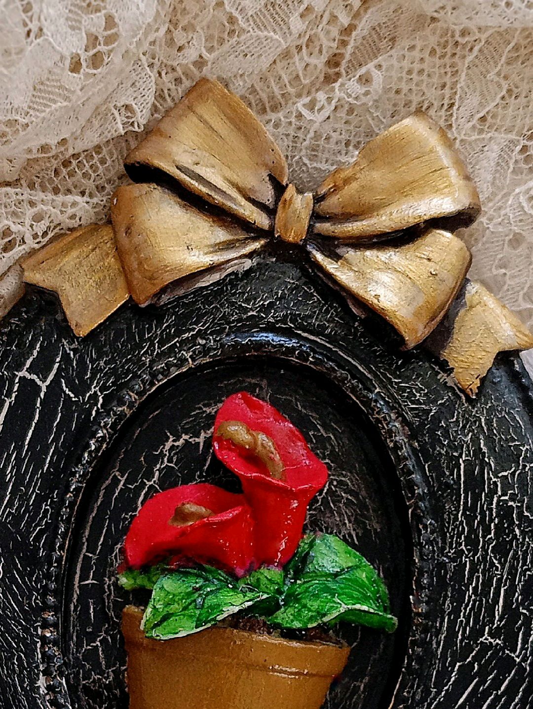 cicek-objeli-dekoratif-cerceve-catlatma-cerceve-siyah