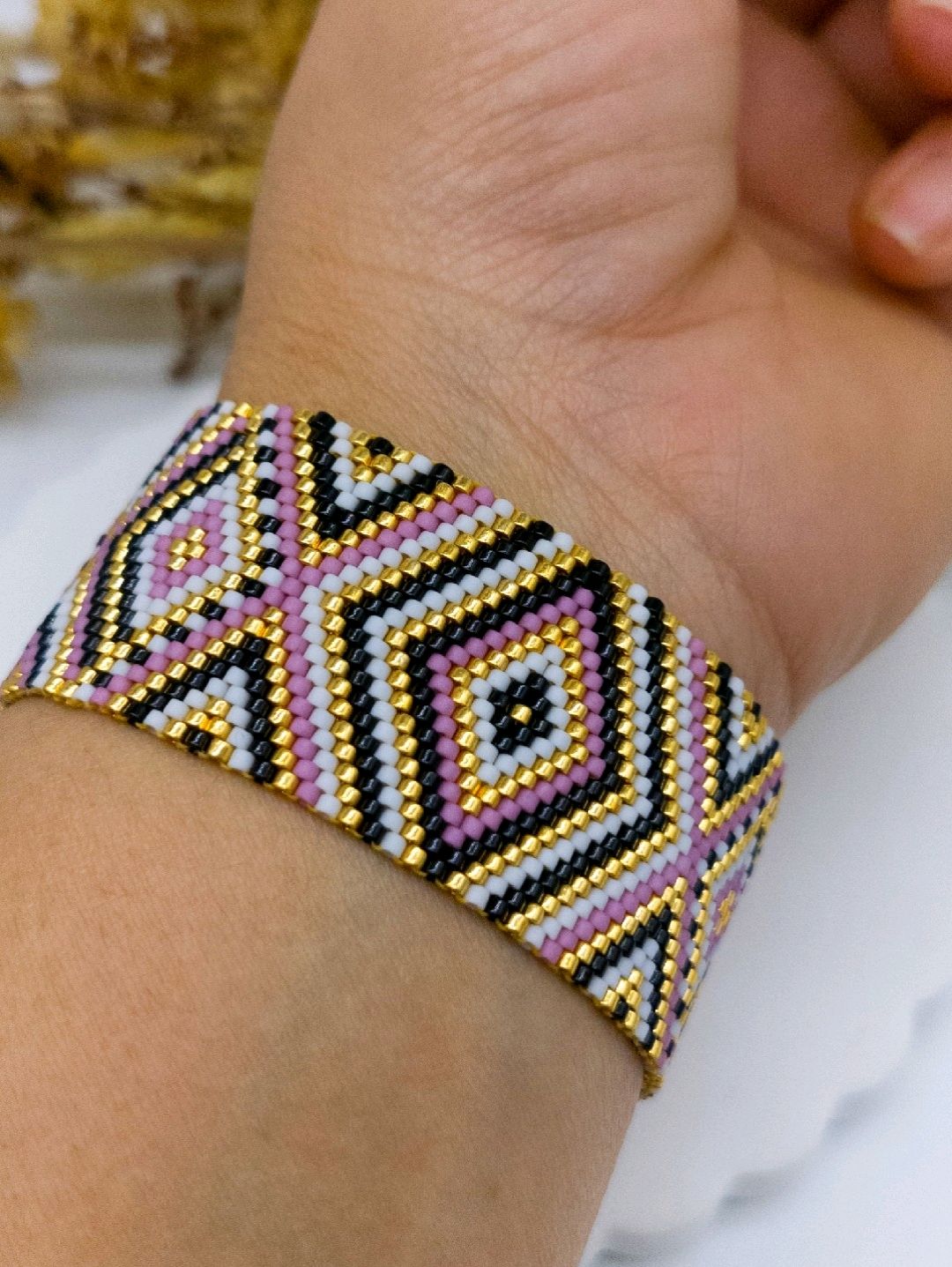 miyuki-kilim-deseni-bileklik-lila