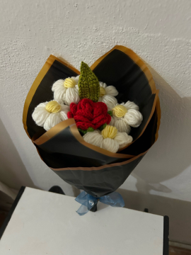 Solmayan Papatya Buketi Çok Renkli