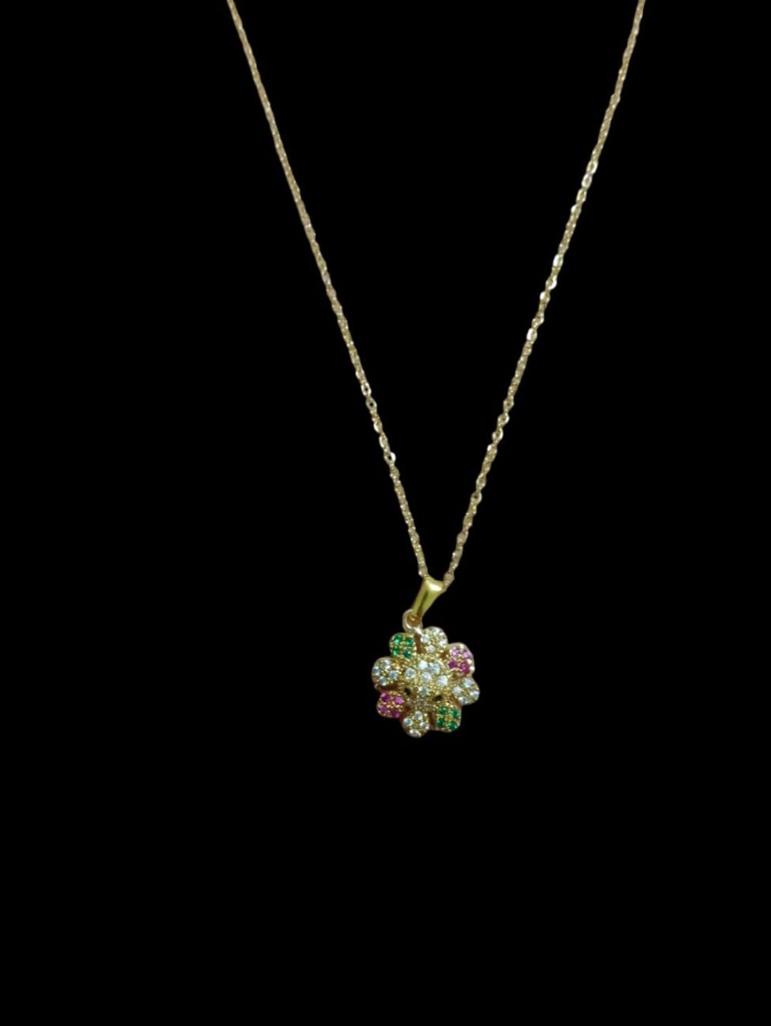yonca-model-stres-carkli-donen-celik-gold-kolye-altin-rengi